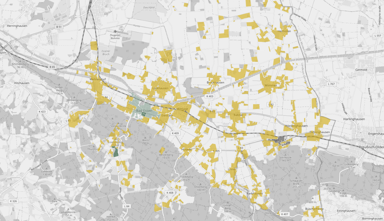 Map of the heat network