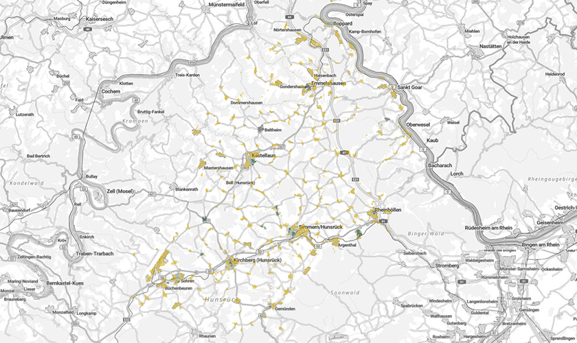 Map of the heat network